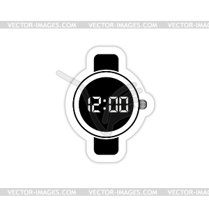 Smart watch displaying with shadow - vector image