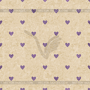 Abstract vintage heart pattern on grunge old paper - vector image