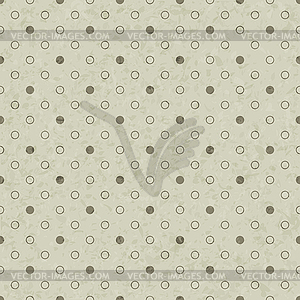 Polka dot seamless pattern, old paper texture. - vector clipart