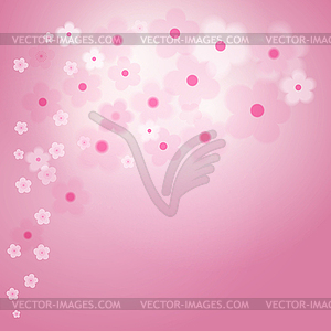 Sakura cherry tree blurred bokeh background. - vector clipart / vector image