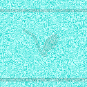 Abstract waves background, vintage hand drawn - vector image