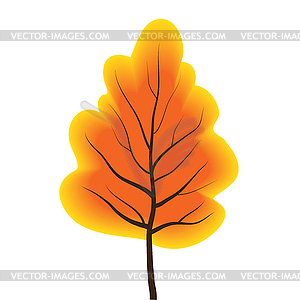 Simple autumn tree illustration - vector clipart