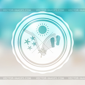 Blurred vector background. Retro travel bage - vector clipart