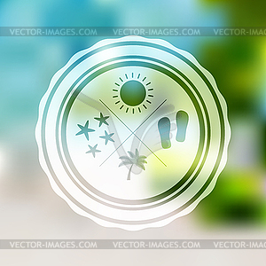 Blurred vector background. Retro travel bage - vector EPS clipart