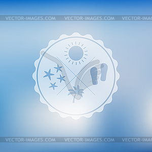 Blurred vector background. Retro travel bage - vector clip art