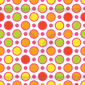 Colored circle seamless pattern background - vector image