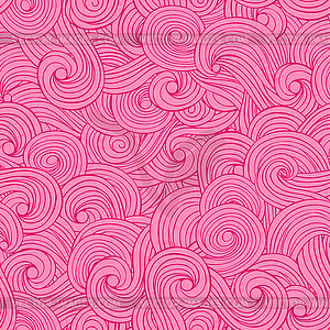 Vector seamless abstract pattern hand drawn wavy backgr - vector image