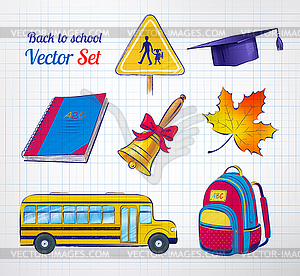Back to school - vector clipart / vector image