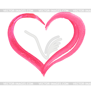 Watercolor heart - vector EPS clipart