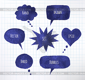 Ink speech bubbles - vector clipart