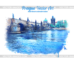 Charles bridge - vector EPS clipart