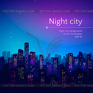 Night city - royalty-free vector image