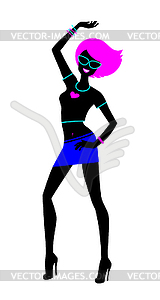 Dancing girl - vector clipart