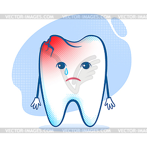 Tooth character - vector clipart