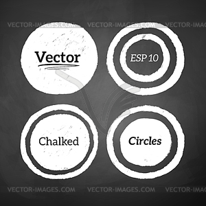 Chalked circles - royalty-free vector clipart