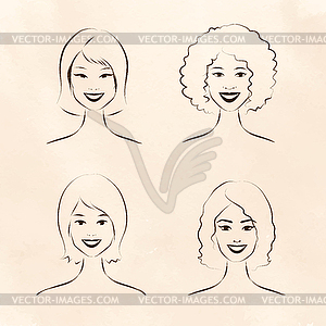 Human race women - vector clip art