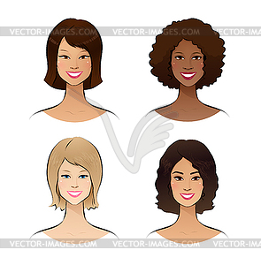 Human race women - royalty-free vector clipart