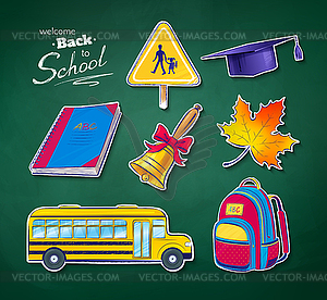 Back to school - vector clip art