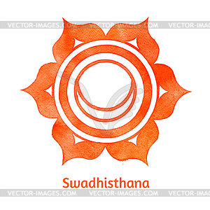 Swadhisthana chakra - vector clipart