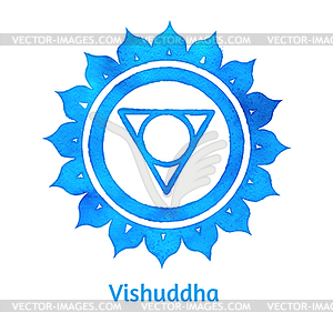 Vishuddha chakra - vector image