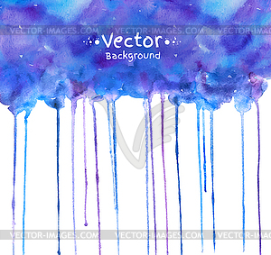 Watercolor texture with smudges - vector clipart