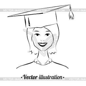 Smiling student - vector EPS clipart