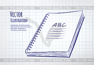 School notebook - vector clipart