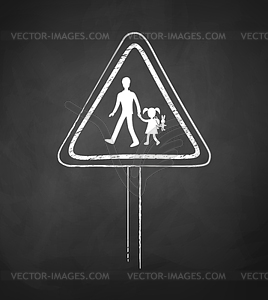 School warning sign - vector clipart