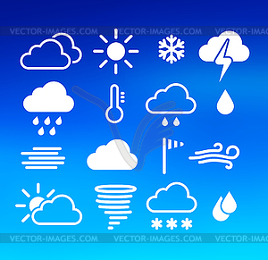 Weather icons set - vector clipart / vector image