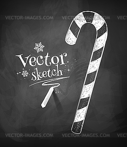 Christmas candy cane - vector image