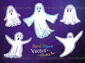 Cute ghosts - vector clipart