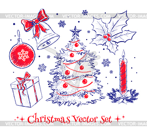 Christmas set - vector image