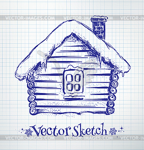 Winter house - vector clipart