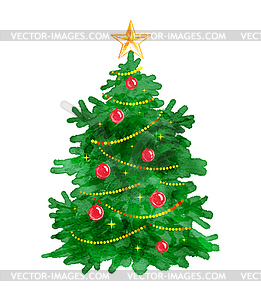 Новогодняя елка - векторный клипарт