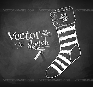 Christmas sock - royalty-free vector image