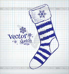 Рождественский носок - векторный клипарт