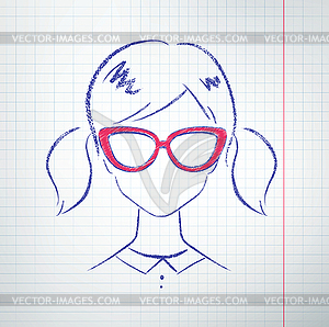 Female avatar - vector clip art