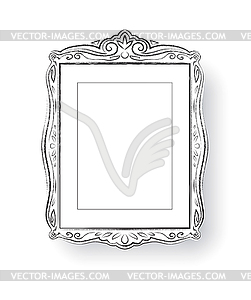 Line art. Vintage baroque frame - royalty-free vector image