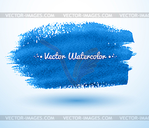 Blue watercolor brush stroke - vector clipart