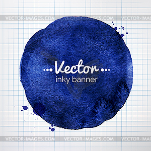 Hand painted inky banner - vector clipart