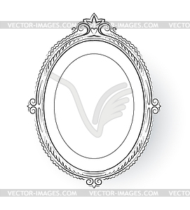 Vintage baroque frame - white & black vector clipart