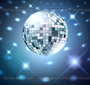 Silver disco bal - vector clip art