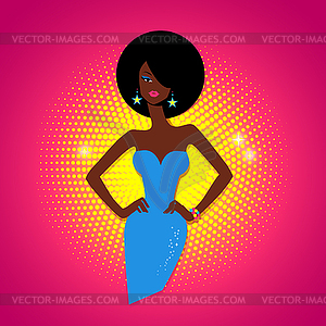 Disco girl - vector clipart