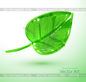 Green leaf - vector clipart