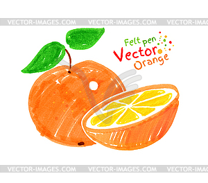 Orange fruit - vector clipart