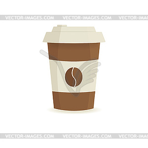 Paper coffee cup - vector image