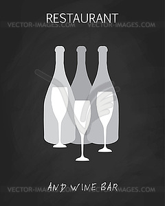 Wine list design templates with different wine - vector clipart