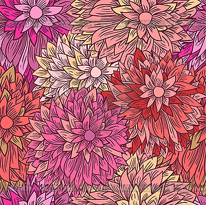 Vintage flower pattern - vector clipart