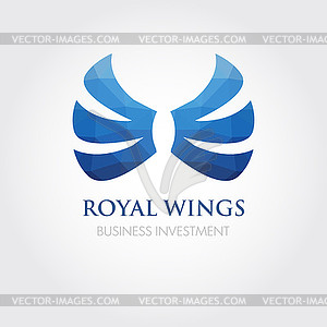 Multicolor wings beauty unusual element for design - vector image