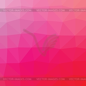 Colorful bright pink abstract geometric low poly - vector clip art